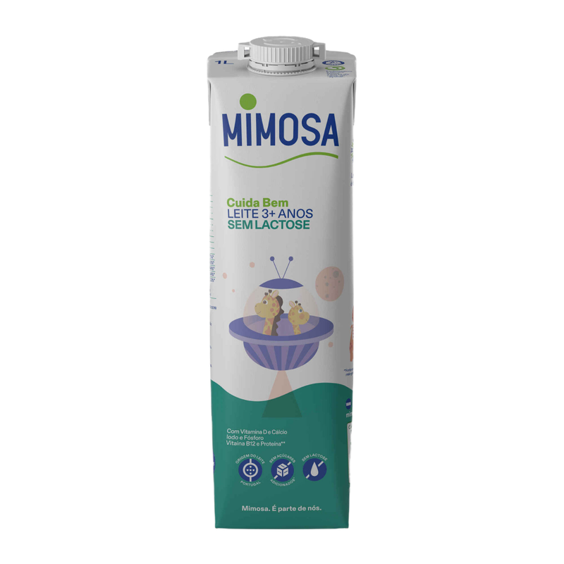 Mimosa Leite Meio-Gordo sem Lactose Infantil 3+ 1L