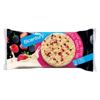 BICENTURY Tortitas de Chocolate Branco com Frutos Vermelhos 4x30 g