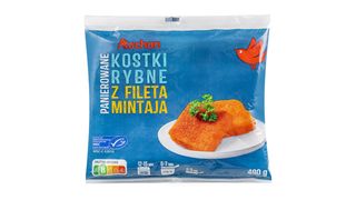 Auchan - Mintaj w kostkach panierowany - 480 g