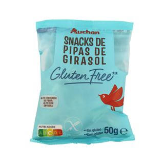 Snacks De Pipas De Girasol Sin Gluten Auchan 50 G