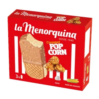 La Menorquina Gelado Sandwich Popcorn 3x160ml