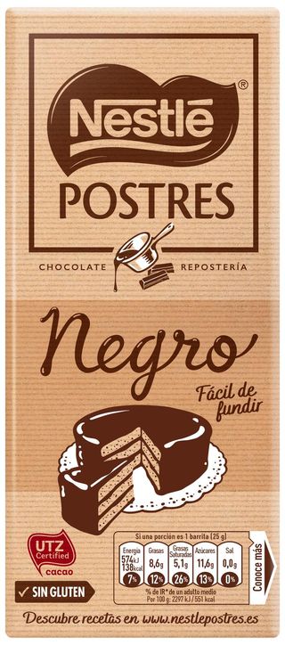 Chocolate Postres Negro Nestle 200g