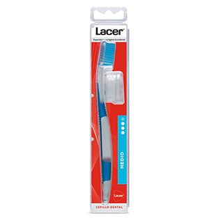 Cepillo dental medio + pasta dental LACER, pack 1 ud (8430340061492)