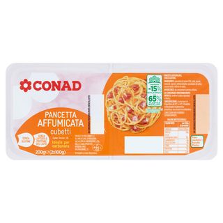 CONAD Pancetta Affumicata cubetti 2 x 100 g - 8003170002333