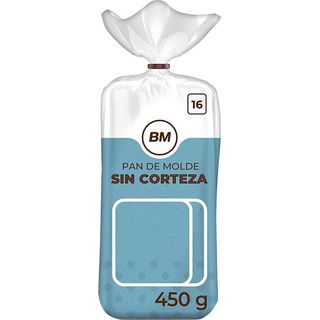 BM Pan De Molde Sin Corteza 450 G