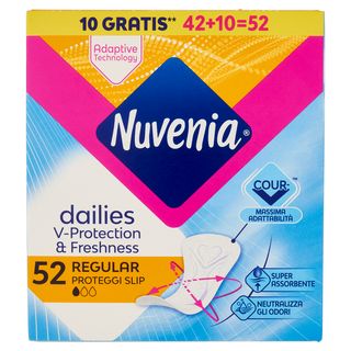 Nuvenia dailies V-Protection & Freshness Regular Proteggi Slip 52 pz
