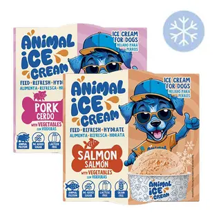 Pack Animal Ice Cream Helado para Perro sabor Cerdo + Salmón 2 x 70g