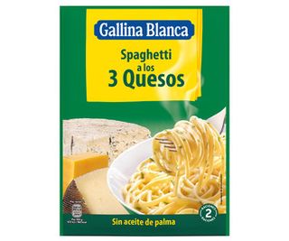 Pasta Espaguetis 3 Quesos y Gorgonzola Gallina Blanca Sobre de 175 G.