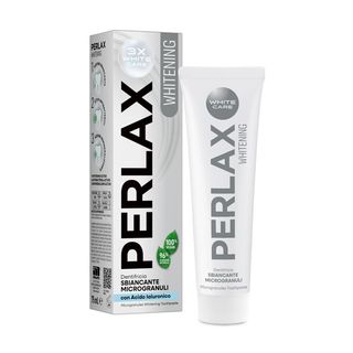 Perlax Dentifricio Whitening 3X White Care con Microgranuli e Acido Ialuronico 75 ml