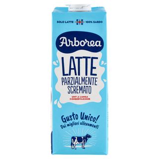 Arborea Latte Parzialmente Scremato UHT a Lunga Conservazione 1000 ml - 8002724002966