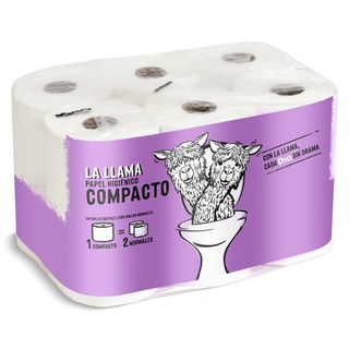 Papel Higiénico Doble Rollo Dia La Llama 12 Unidades