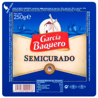 Queso Semicurado Cuña Garcia Baquero 250Gr.