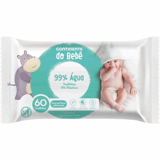 Toalhitas Bebé 99% Água Continente do Bebé (emb. 60 un)
