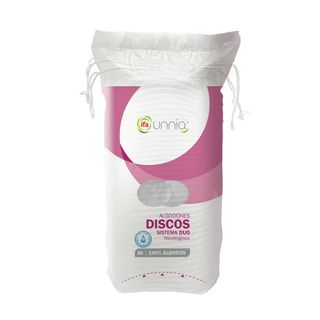 IFA UNNIA Disco Algodón Ovalado, 80Ud