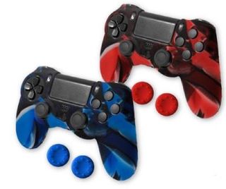Pack Funda Silicona Blackfire Gamer Kit + Thumb Grips Ps4 (8431305025955)