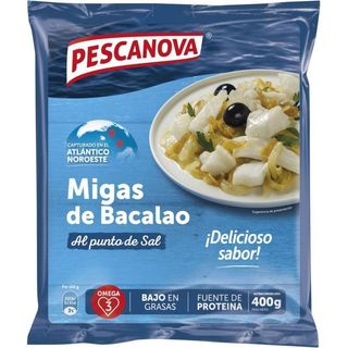 Migas de bacalao al punto de sal PESCANOVA, bolsa 400 g (26700245)