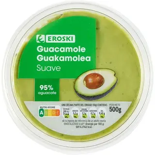 Guacamole Suave Eroski, Tarrina 500 Gr. (24929218)