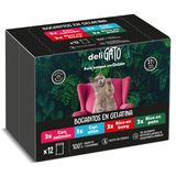 Alimento Para Gatos Bocaditos En Gelatina Deligato De Dia Caja 12 X 100 G