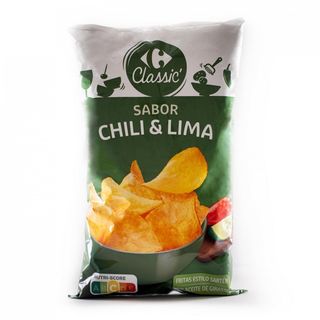 Patatas Sarten Sabor Chili Lima Carrefour 130 Gr.