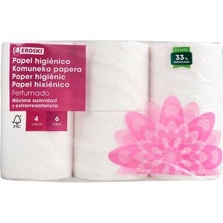 Papel Higiénico 4 Capas Eroski, Paquete 6 Rollos (25880873)