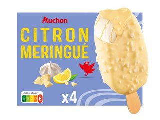 GELADO PALITO AUCHAN LIMÃO MERENGUE 4X100ML