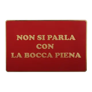 Tovaglietta rossa Bocca Piena 45x30 cm - Loving