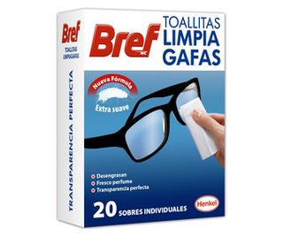 Toallitas Especiales Para Limpieza de Gafas Bref Wc 10 Uds.