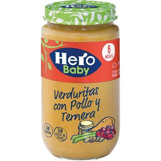 HERO Tarrito De Verduras Con Pollo Y Ternera 235 G