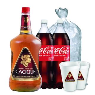 Lote Cacique + Refresco (2 Lt.)+ Hielo