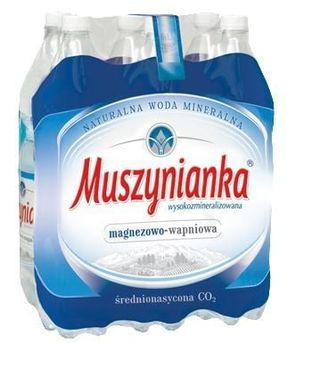 Muszynianka Naturalna woda mineralna wysokozmineralizowana średnionasycona CO2 6 x 1,5 l