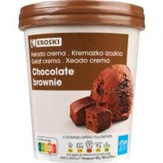 Helado De Chocolate Brownie Eroski, 500 Ml. (25458985)