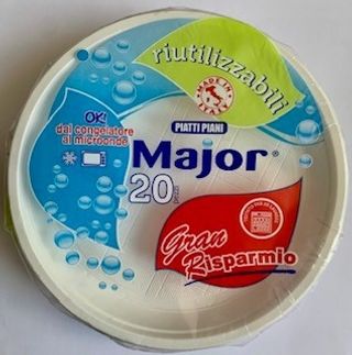 MAJOR RIUTILIZZABILI PIATTI PIANI 20 PEZZI ITT0404