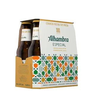 Cerveza Alhambra Especial Botella 25Cl. Pack 6 Uds.