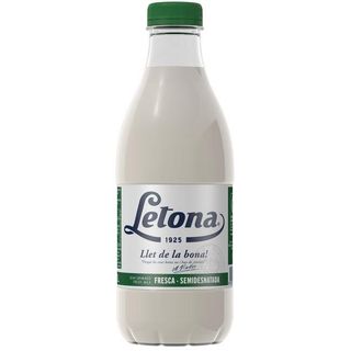 Leche Fresca Semidesnatada Letona, Botella 1 Litro (14301469)