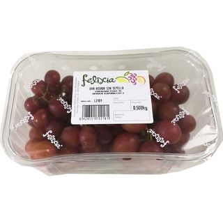 Uva negra sin semilla en bandeja 500 g