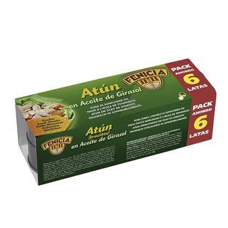 Atún En Aceite De Girasol Pack Fenicia Lata 6 X 52 Gr.