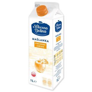 Mleczna Dolina Maślanka pieczone jabłko 1 l