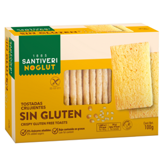 Tostadas Ligeras Sin Gluten Noglut 100Gr.