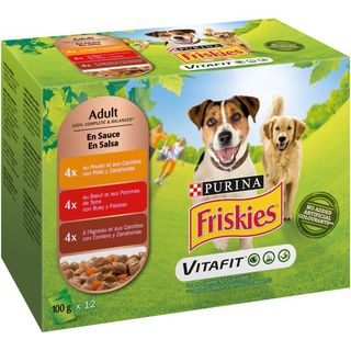 Friskies mult pollo,cordero,buey en salsa 12x100 g