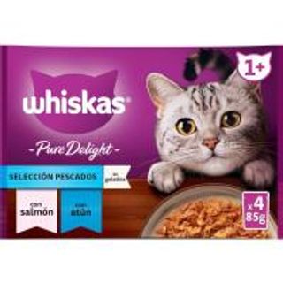 Gelatina Pescado Delight Whiskas, Pack 4X85 G (25506957)