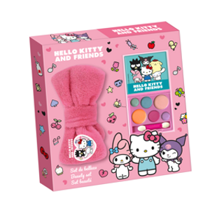 Estuche Turbante Cabello & Maquillaje Hello Kitt Hello Kitty