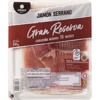 Jamon Serrano Gran Rva Lonchas, Paquete 210 g