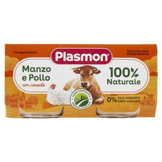 Plasmon Omogeneizzato Manzo E Pollo Con Cereale 2 X 80 G - 003830