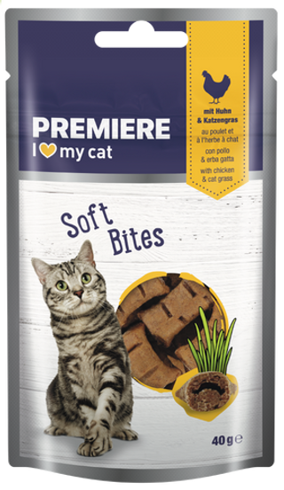 Premiere Soft Bites Kurczak, Trawa dla kota 40g