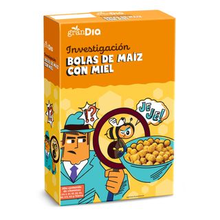 Cereales De Bolas De Maíz Con Miel Gran Dia Caja 500 G