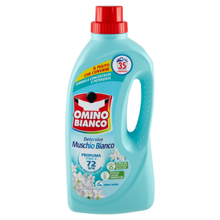 Omino Bianco Detersivo Lavatrice Liquido Muschio Bianco 35 Lavaggi 1400 Ml - 000364661