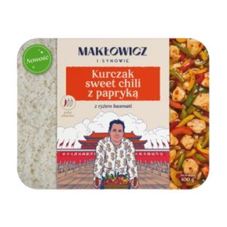 Makłowicz i Synowie Kurczak Sweet Chilli z papryką i ryżem basmati 400 g