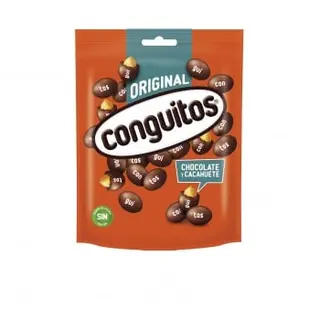 Cacahuetes Cubiertos De Chocolate Con Leche Conguitos Original Sin Gluten Doy Pack 200 G.
