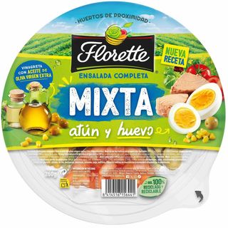 Ensalada Completa Mixta Con Huevo Florette, Bowl 260 G