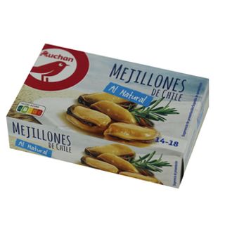 Mejillones Al Natural 14/18 Auchan 69 G